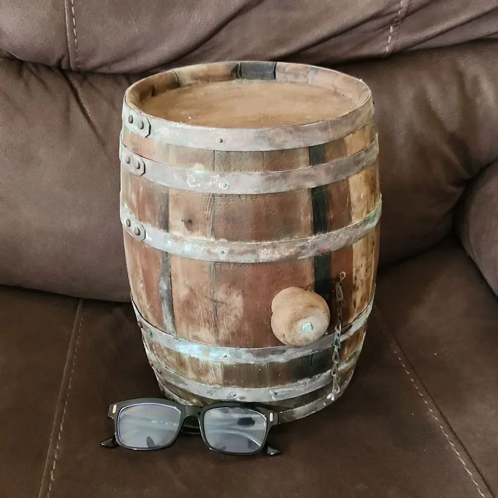 Old Vintage Wooden Barrel with Plug Maui Hawaii